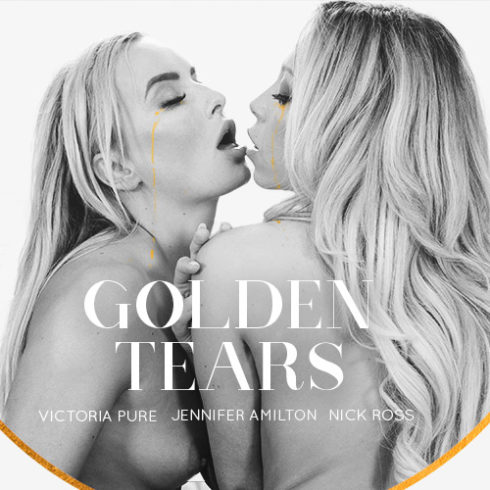 Blonde threesome VR sex